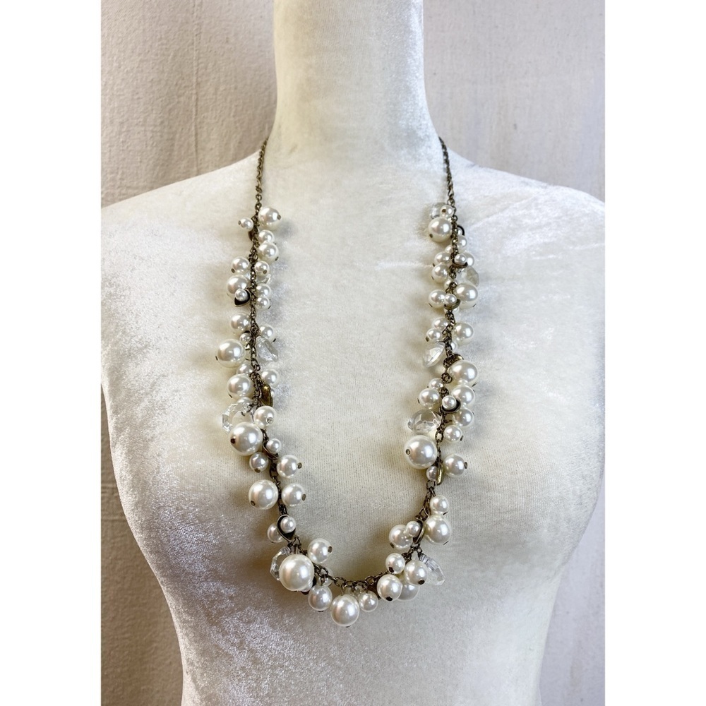 Chloe + Isabel Pearl + Crystal Drops Necklace